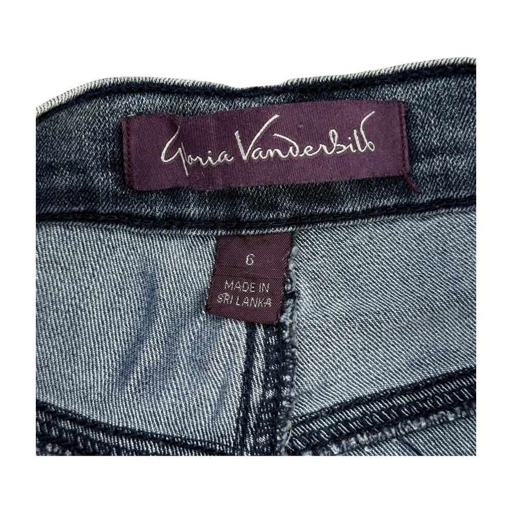 Gloria Vanderbilt Amanda Straight Jeans Size 6 Rhinestone Pockets - Picture 6 of 8
